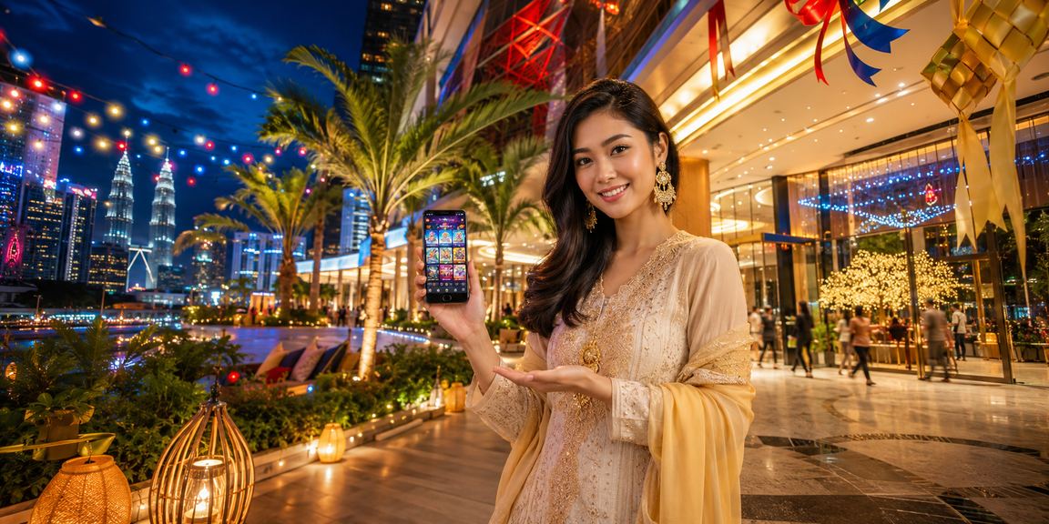 Aplikasi kasino bertema Hari Raya di Kuala Lumpur dengan suasana meriah