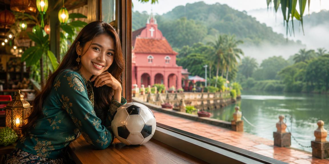 Orang ramai menikmati pertaruhan bola sepak sempena Hari Raya di Melaka